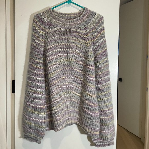 NWT NICHOLAS Striped Crew Neck Sweater - L - Picture 6 of 8